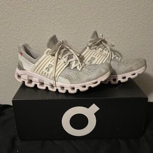 COPY - On Running Cloudstratus Sneakers in Gray and White